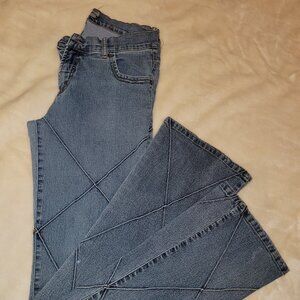 Max Studio Jeans 10 Medium Blue Wash with Accent Leg Stitching